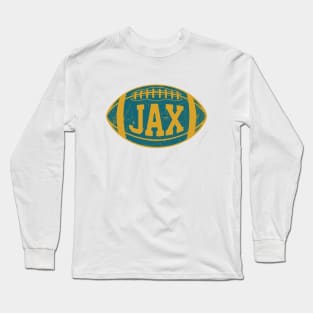 JAX Retro Football - White Long Sleeve T-Shirt